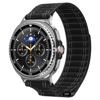 Каишка Spigen WBF0 – Samsung Galaxy Watch8 40/44mm / Watch8 Classic – Черна