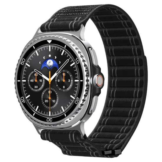 Каишка Spigen WBF0 – Samsung Galaxy Watch8 40/44mm / Watch8 Classic – Черна