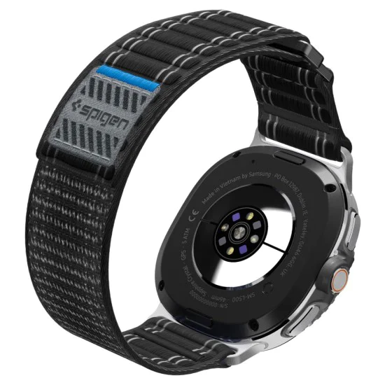 Каишка Spigen WBF0 – Samsung Galaxy Watch8 40/44mm / Watch8 Classic – Черна