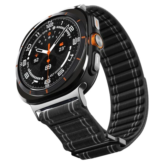 Каишка Spigen WBF0 – Samsung Galaxy Watch Ultra 47mm – Черна