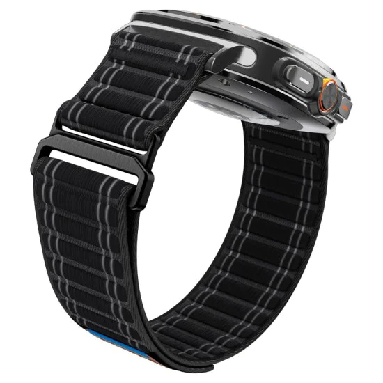 Каишка Spigen WBF0 – Samsung Galaxy Watch Ultra 47mm – Черна