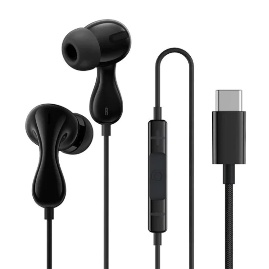 Baseus - Кабелни слушалки Encok CZ20 (A00171400113-00) - Type-C, 20Hz-40kHz, Hi-Res - Черен клъстер