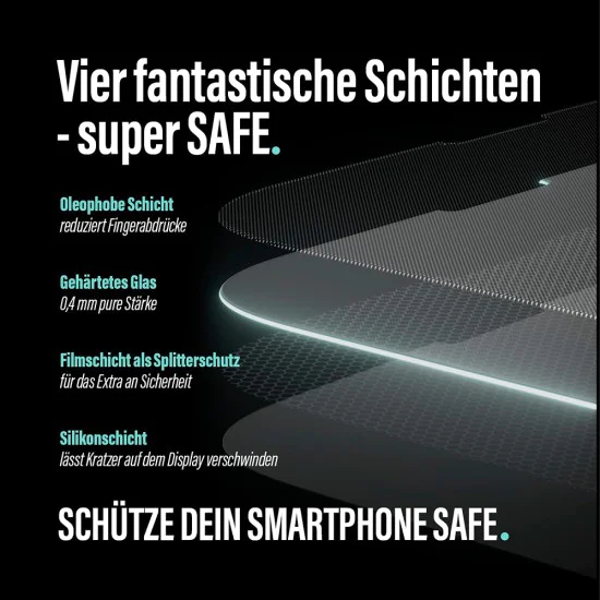 PanzerGlass® - SAFE. Ултраширок протектор за екран с EasyAligner - iPhone 17 Air - Прозрачен