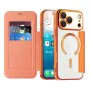 Калъф за iPhone 17 Pro Max - Techsuit - SmartMag Book Case - Оранжев