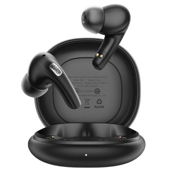Acefast - Безжични слушалки (W3) - Bluetooth V5.4, Активно намаляване на шума, 4 микрофона, ANC + ENC, IPX4, 350mAh - Черни