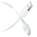 3mk - Кабел за данни Hyper - USB-A към Micro-USB, 5V, 2.4A, 1.2 м - Бял