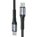 Кабел за данни / зареждане – 3mk Hyper N-Series – Type-C към Type-C, Super Fast Charge, 100W, 20V/5A, 2m – Черен