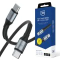 Кабел за данни / зареждане – 3mk Hyper N-Series – Type-C към Type-C, Super Fast Charge, 100W, 20V/5A, 2m – Черен