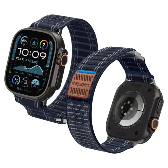 Каишка Spigen WBF0 – Apple Watch 44/45/46/49mm – Тъмносин