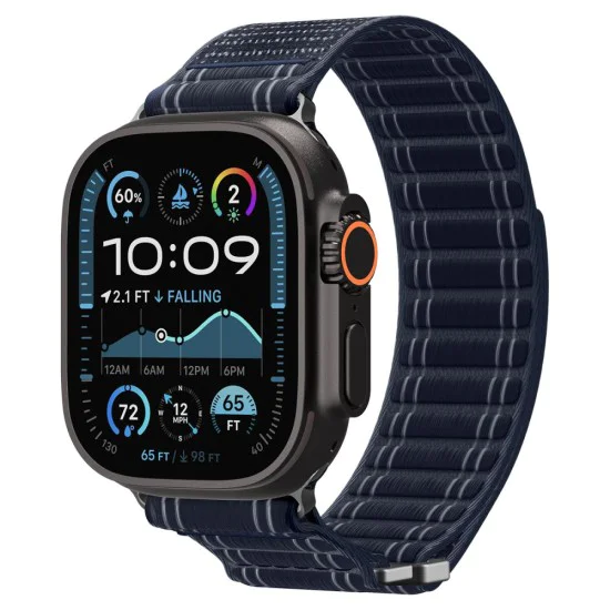 Каишка Spigen WBF0 – Apple Watch 44/45/46/49mm – Тъмносин