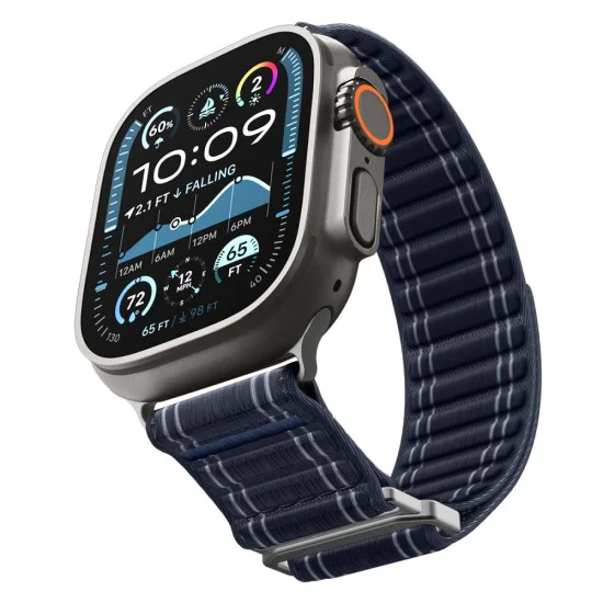 Каишка Spigen WBF0 – Apple Watch 44/45/46/49mm – Тъмносин