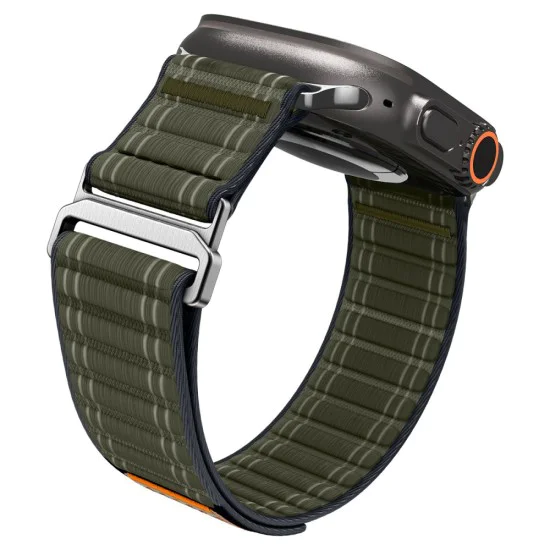 Каишка Spigen WBF0 – Apple Watch 44/45/46/49mm – Зелена