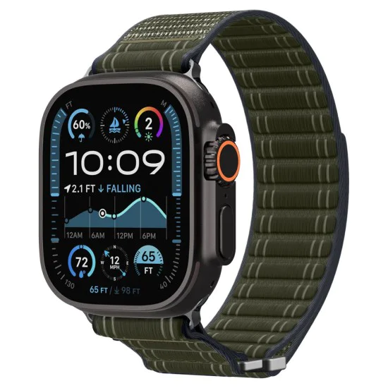 Каишка Spigen WBF0 – Apple Watch 44/45/46/49mm – Зелена