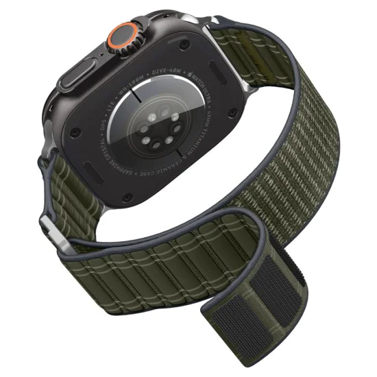 Каишка Spigen WBF0 – Apple Watch 44/45/46/49mm – Зелена