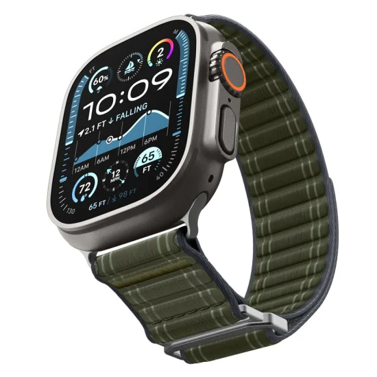 Каишка Spigen WBF0 – Apple Watch 44/45/46/49mm – Зелена