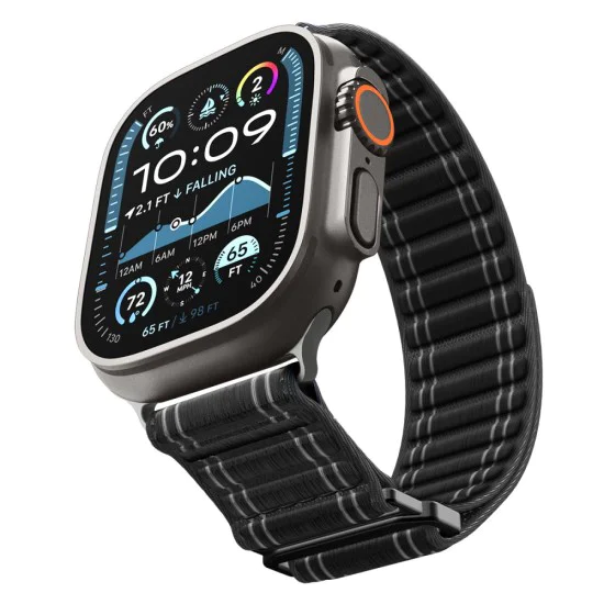 Каишка Spigen WBF0 – Apple Watch 44/45/46/49mm – Черна