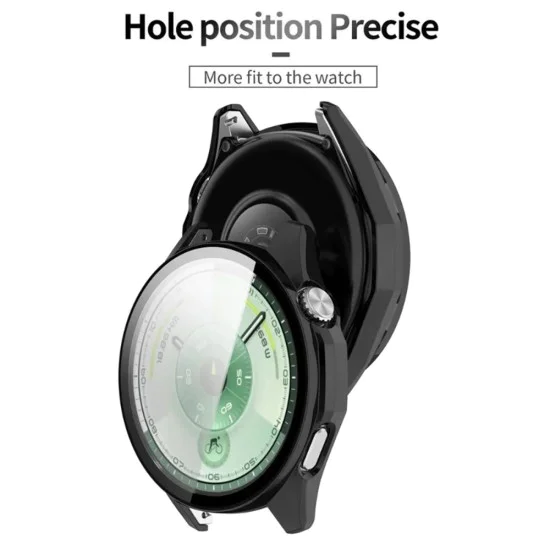 Протектор за Huawei Watch GT 6 46 мм - Techsuit - Defense360 Pro + Протектор за екран - Черен