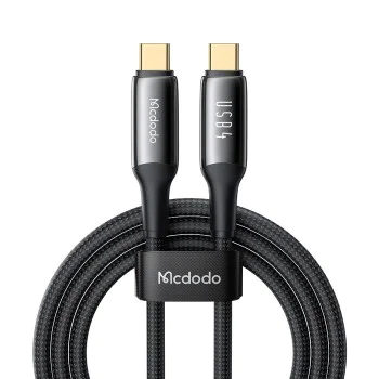 Кабел за данни – Mcdodo (CA-2990) – Type-C → Type-C, 240W, Thunderbolt 3, 40Gb/s, 8K Ultra HD, 1.2m – Черен