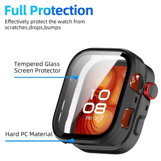 Протектор за Huawei Watch Fit 4 - Techsuit - Defense360 Pro + Протектор за екран - Черен