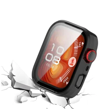 Протектор за Huawei Watch Fit 4 Pro - Techsuit - Defense360 Pro + Протектор за екран - Черен