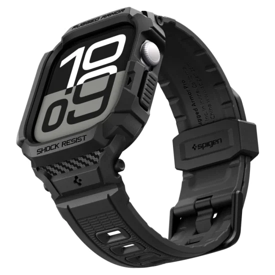 Калъф за Apple Watch 10 / Watch 11 42mm – Spigen Rugged Armor Pro V2 – Матово черен