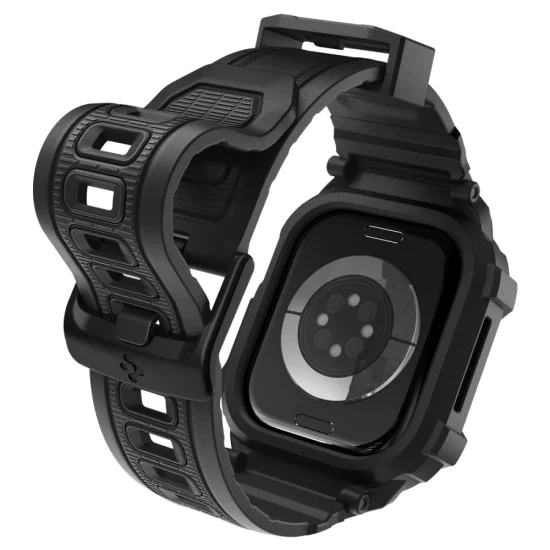 Калъф за Apple Watch 10 / Watch 11 42mm – Spigen Rugged Armor Pro V2 – Матово черен