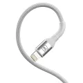 Кабел за данни 3mk Hyper N-Series - Type-C към Lightning, 20W, 9V/2A, 1м - Бял