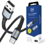 Кабел за данни / зареждане – 3mk Hyper N-Series – USB към Type-C, 18W, QC 3.0, 9V/2A, 1m – Черен