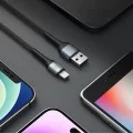 Кабел за данни / зареждане – 3mk Hyper N-Series – USB към Lightning, 12W, 5V/2.4A, 1m – Черен
