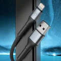 Кабел за данни / зареждане – 3mk Hyper N-Series – USB към Lightning, 12W, 5V/2.4A, 1m – Черен
