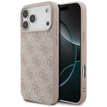 Калъф за iPhone 17 Pro Max - Guess - Hardcase 4G Classic (GUHCP17XG4GFPI) - Розов