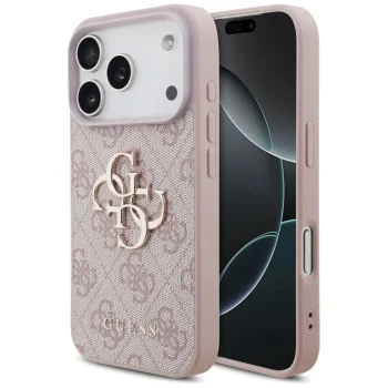 Калъф за iPhone 17 Pro - Guess - Hardcase 4G Big Logo (GUHCP17L4GMGPI) - Розов