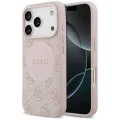 Калъф за iPhone 17 Pro - Guess - 4G Circle Classic Logo MagSafe (GUHMP17LP4PGRSGP) - Розов