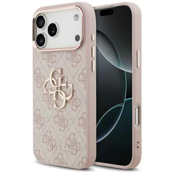 Калъф за iPhone 17 Pro - Guess - Hardcase Big 4G Classic Logo (GUHCP17L4GMGCPI) - Розов