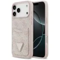 Калъф за iPhone 17 Pro Max - Guess - Hardcase 4G Double Card Triangle (GUHCP17XP4TPP) - Розов
