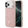 Калъф за iPhone 17 Pro Max - Guess - Твърд калъф с триъгълно лого MagSafe (GUHMP17XPSDTSCMP) - Розов
