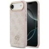 Калъф за iPhone 17 Air - Guess - Hardcase 4G Strass Logo MagSafe (GUHMP17MP4GRMDEP) - Розов
