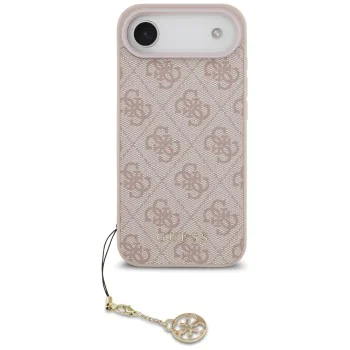Калъф за iPhone 17 Air - Guess - Hardcase 4G Charm Cradle MagSafe (GUHMP17MGF4GCP) - Розов