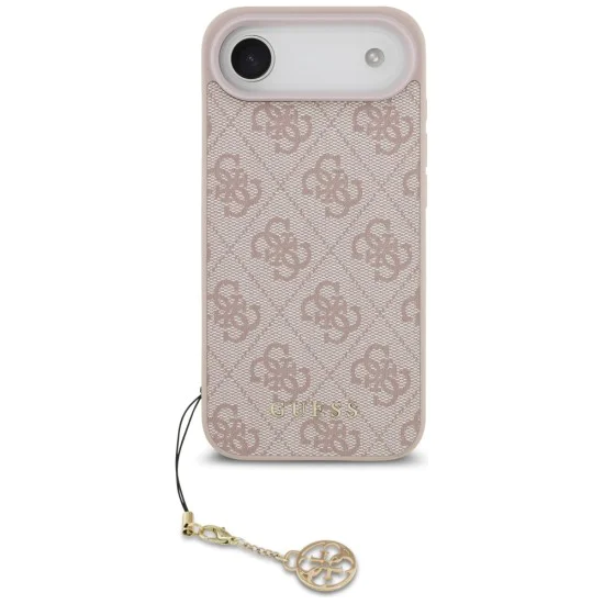 Калъф за iPhone 17 Air - Guess - Hardcase 4G Charm Cradle MagSafe (GUHMP17MGF4GCP) - Розов