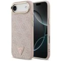 Калъф за iPhone 17 Air - Guess - Hardcase 4G Triangle Logo MagSafe (GUHMP17MP4GTDGMP) - Розов