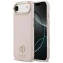 Калъф за iPhone 17 Air - Guess - Grained Strass Logo MagSafe (GUHMP17MPGCRMDEP) - Розов