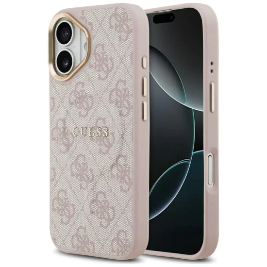 Калъф за iPhone 17 - Guess - Hardcase 4G Classic MagSafe (GUHMP17SP4MSEGCP) - Розов