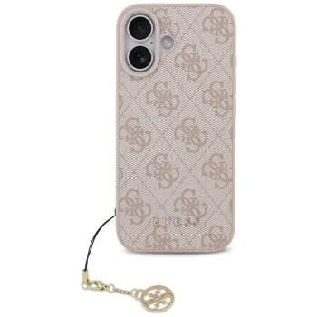 Калъф за iPhone 17 - Guess - Hardcase 4G Charm Cradle MagSafe (GUHMP17SGF4GCP) - Розов