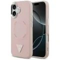 Калъф за iPhone 17 - Guess - Твърд калъф с триъгълно лого MagSafe (GUHMP17SPSDTSCMP) - Розов