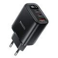 Зарядно за стена – Yesido Wall Charger (YC69) – Дигитален дисплей, бързо зареждане, 2× Type-C, 30W – Черно