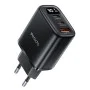 Зарядно за стена – Yesido Wall Charger (YC69) – Дигитален дисплей, бързо зареждане, 2× Type-C, 30W – Черно