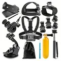 Комплект аксесоари – Techsuit CamQuest 15in1 (SA15) – за GoPro – Черен
