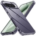 Калъф за Google Pixel 10 Pro XL - Удароустойчив Прозрачен силикон - Черен