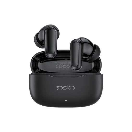 Безжични слушалки – Yesido Wireless Earbuds (TWS38) – Track System Stereo, микрофон, Bluetooth 5.4, в ухо дизайн, 250mAh – Черни