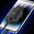 Зарядно за стена – Yesido Wall Charger (YC69) – Дигитален дисплей, бързо зареждане, 2× Type-C, 30W – Черно
